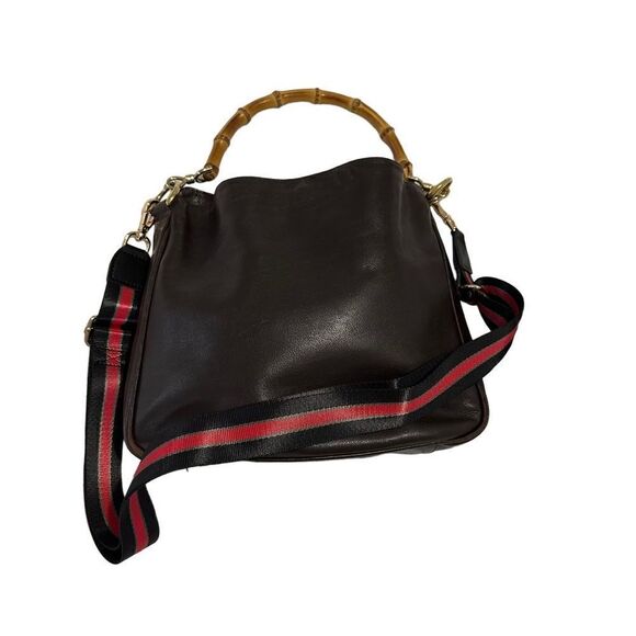 Gucci leather bag with bamboo handles - Picture 4 of 14
